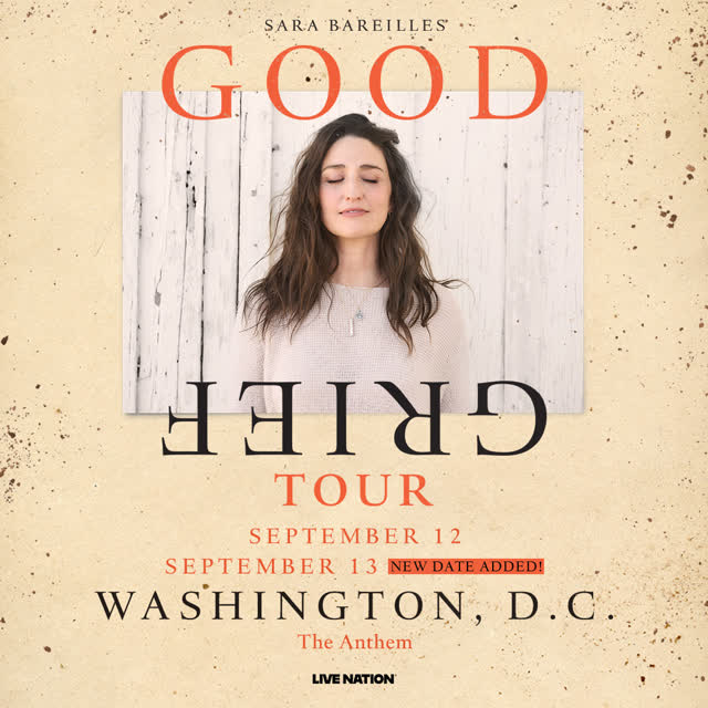 JUST ANNOUNCED: 9/13, @sarabareilles, Second Show Added!