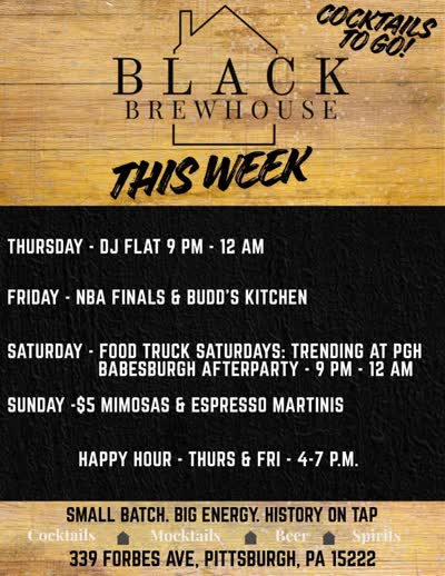 This Week at Black Brewhouse