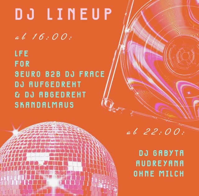Das offizielle DJ Lineup für das Filmakademie Sommerfest diesen Samstag!