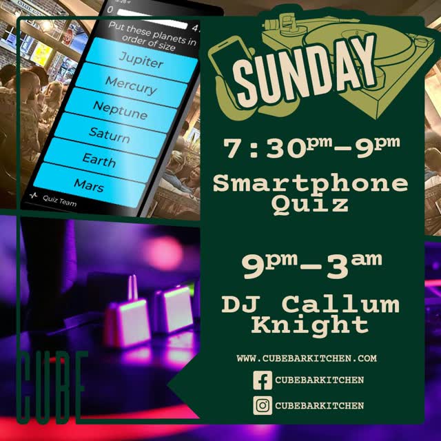Bank Holiday Sunday plans? We’ve got you covered at Cube Bar!