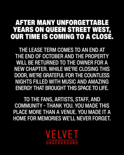 Our time on Queen Street West is coming to a close