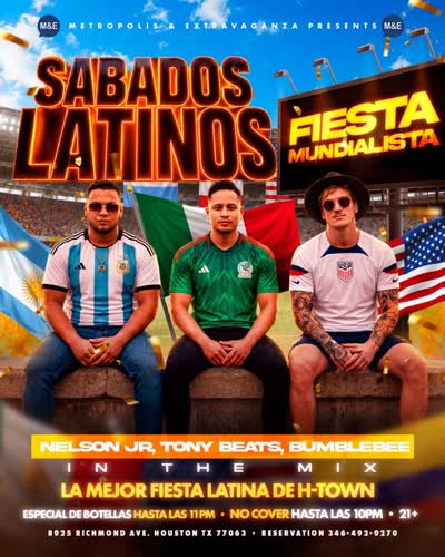 Mientras unos ven el Mundial... nosotros lo celebramos en la pista. 🔥 Esta noche la fiesta se juega en Metropolis & Extravaganza con los mejores beats de: DJ Nelson Jr., DJ Tony Beats, DJ Bumblebee
