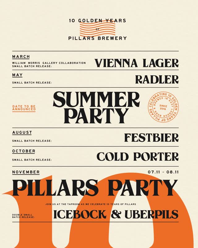10 Golden Years of Pillars Brewery - Pillars Party