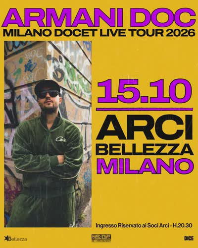 ARMANI DOC _ LIVE Milano Docet Live Tour 2026