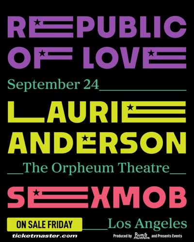 Laurie Anderson at The Orpheum Theatre