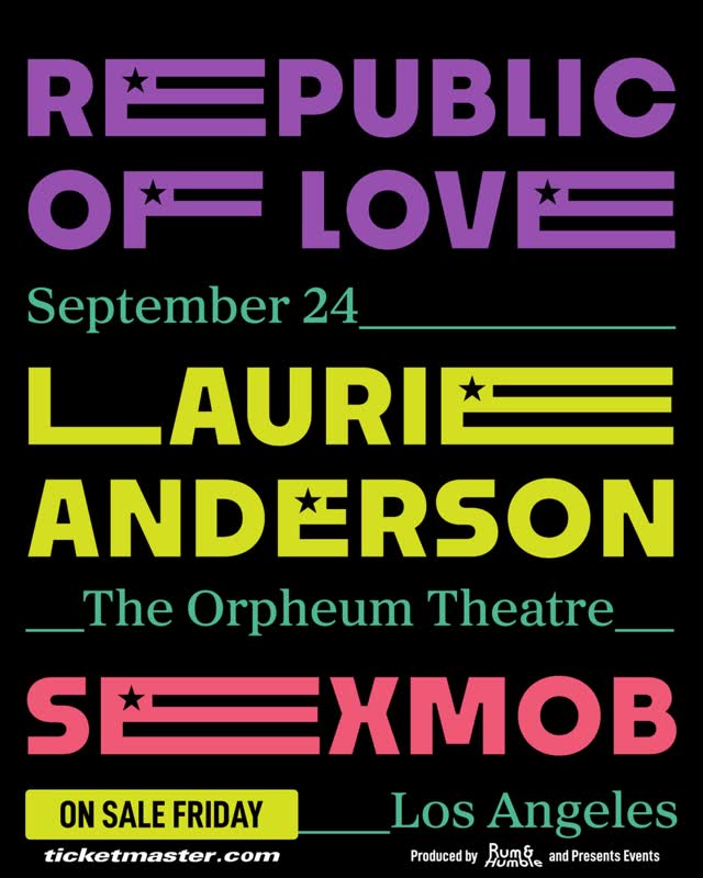 Laurie Anderson at The Orpheum Theatre