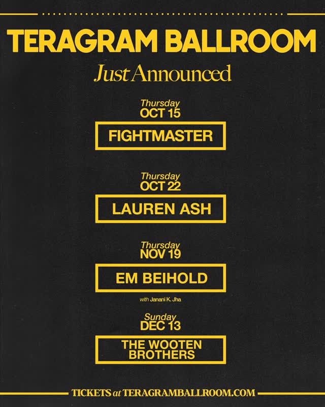 Teragram Ballroom Just Announced
