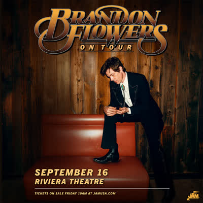 Brandon Flowers performs at the Riviera Theatre