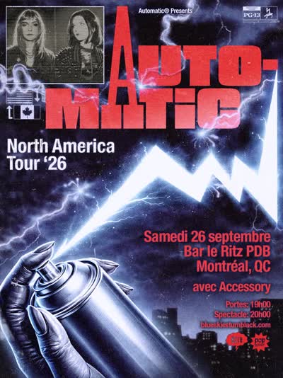 Automatic et Accessory seront en spectacle au Bar Le Ritz PDB!