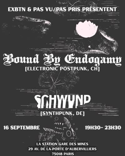 EXBTN & PAS VU / PAS PRIS PRÉSENTENT : BOUND BY ENDOGAMY & SCHWUND