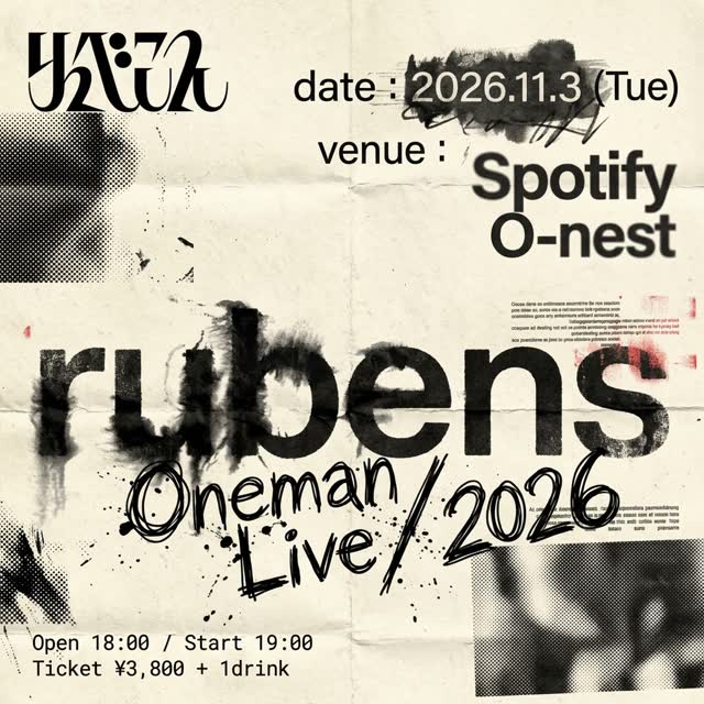 rubens “Oneman Live / 2026“