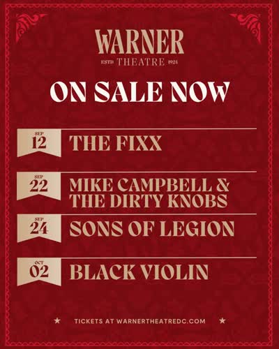 Warner Theatre ON SALE NOW