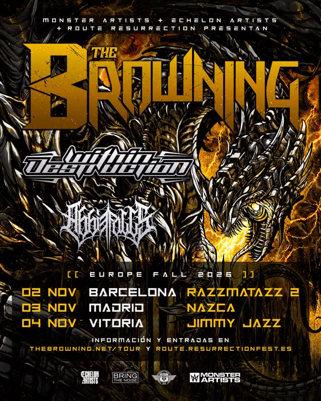 The Browning + Within Destruction + Abbie Falls 3 de Noviembre Madrid