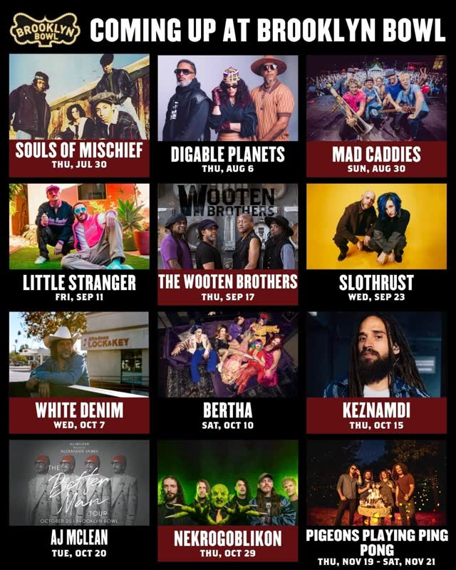 COMING UP AT BROOKLYN BOWL