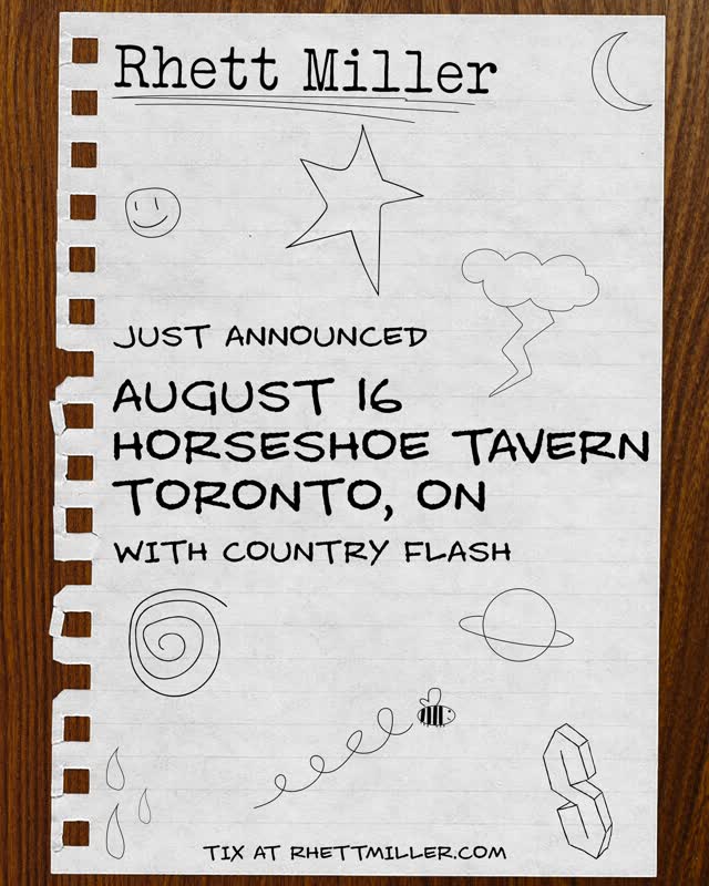 Rhett Miller at the Horseshoe Tavern