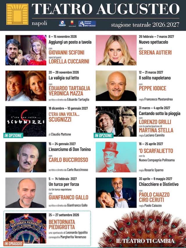 TEATRO AUGUSTEO stagione teatrale 2026.2027