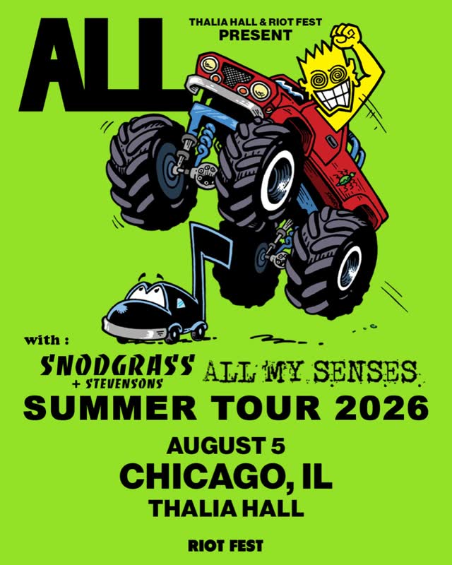 All with Snodgrass + Stevensons and All My Senses presented by Thalia Hall & Riot Fest