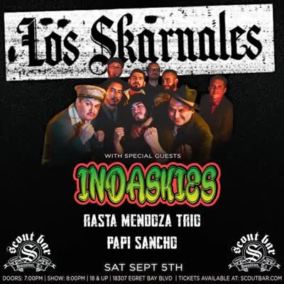 Los Skarnales with Indaskies, Rasta Mendoza Trio + Papi Sancho