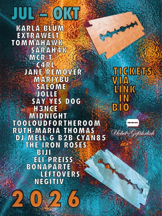JUL - OKT 2026 Lineup