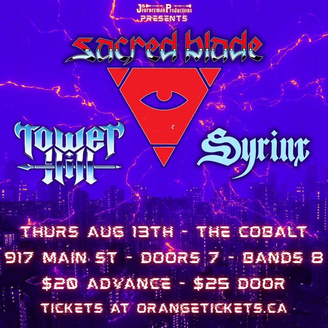 Sacred Blade return to Vancouver