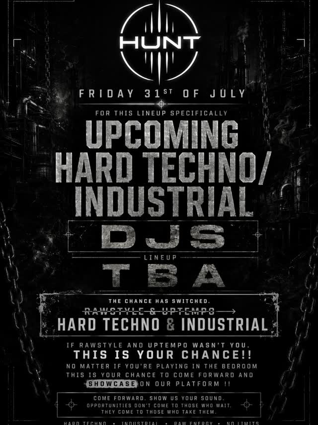 HUNT: HARD TECHNO & INDUSTRIAL DJs