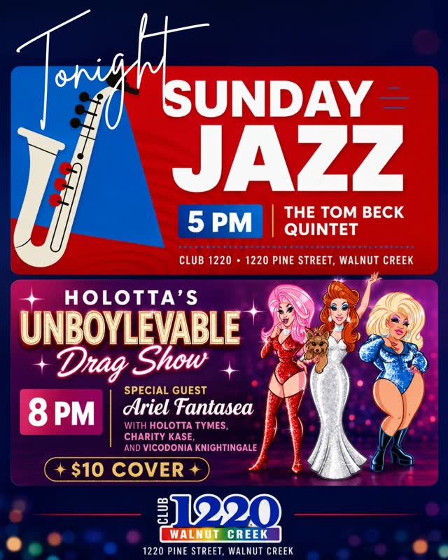 Sunday Jazz and Drag Show at Club 1220