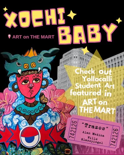 Trazos Art on the Mart projection opening