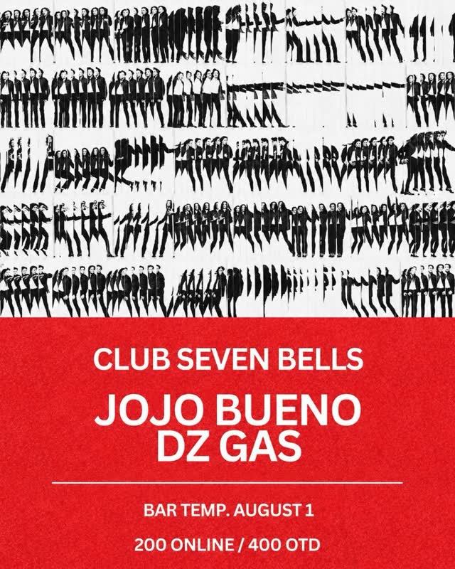 Club Seven Bells return with local rota Jojo Bueno and DZ GAS