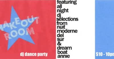 Saturday late: ALL NIGHT DJ selections from NUIT MODERNE del SUR & DREAM BOAT ANNIE