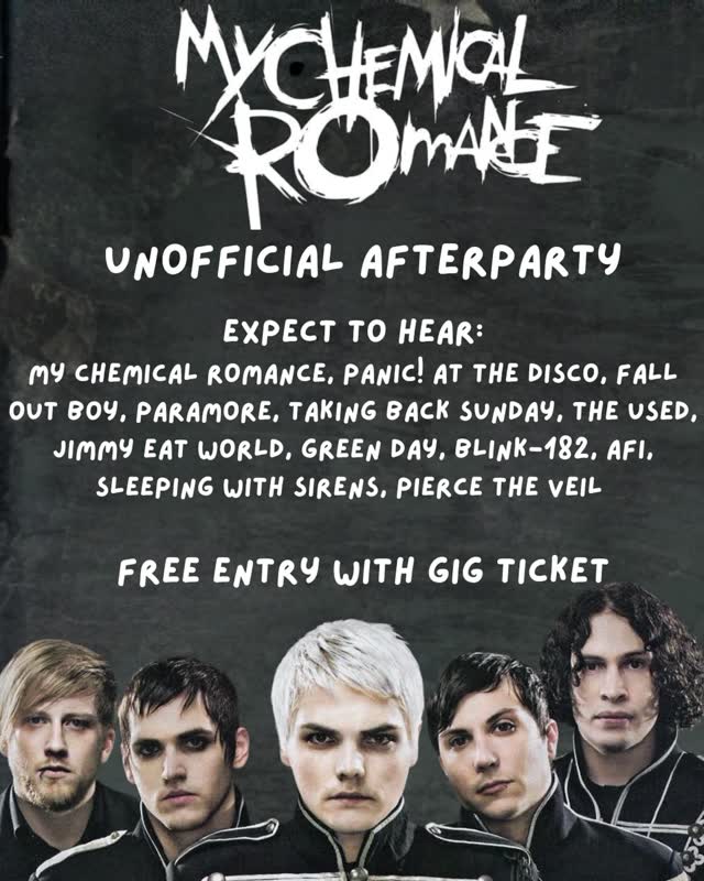 JUST LEFT @mychemicalromance UNOFFICIAL AFTERPARTY