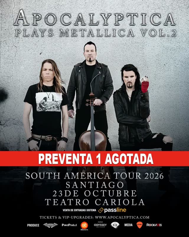Apocalyptica Plays Metallica en Chile