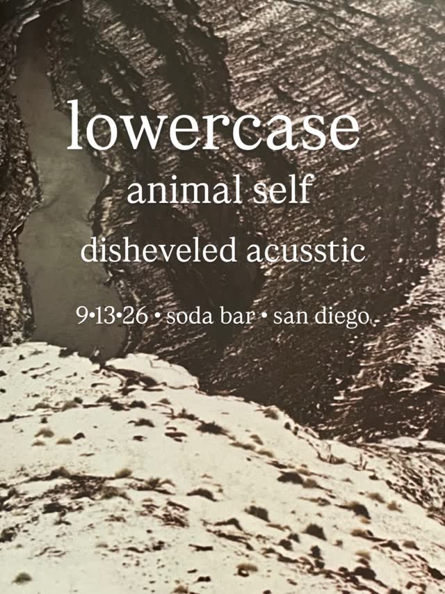 San Diego bound! W/Animal Self and Disheveled Acusstic!