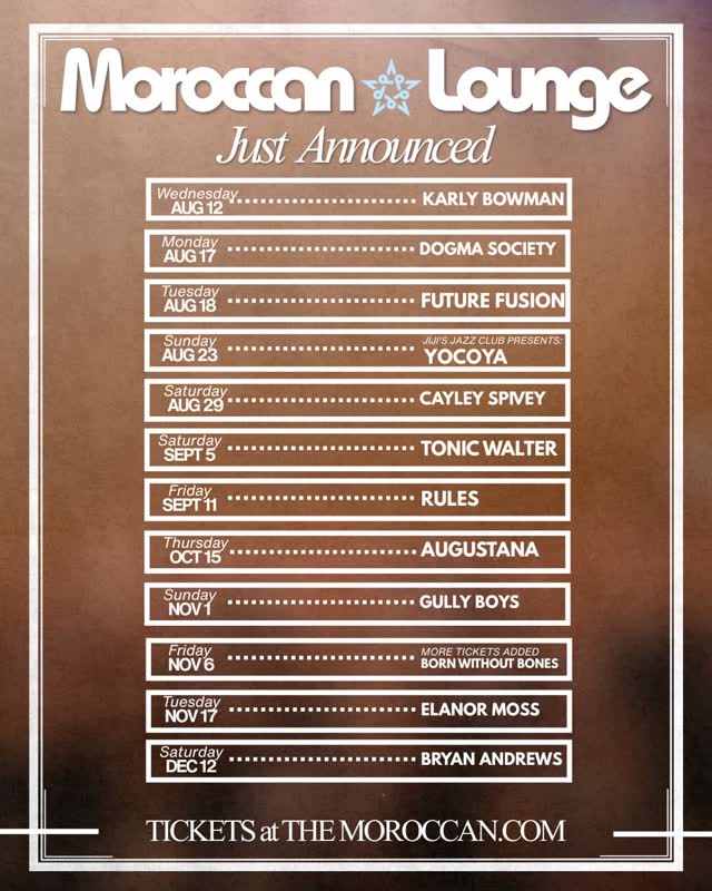 Moroccan Lounge Just Announced