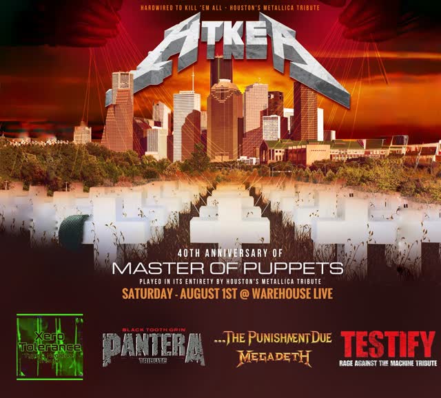 Tributes to Metallica, Rage Against The Machine, Megadeth, Pantera & Type O Negative