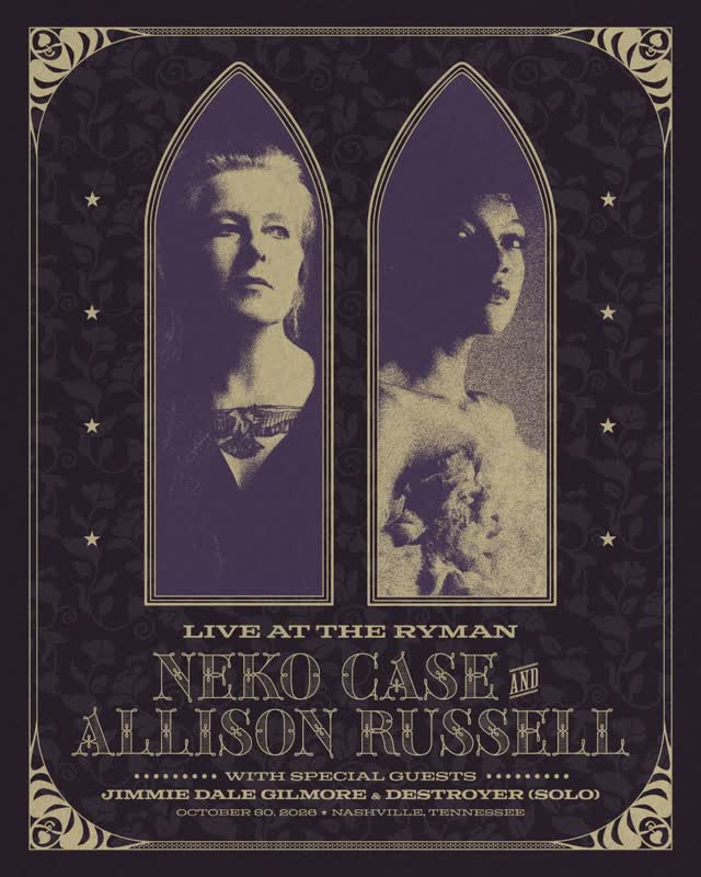 Neko Case & Allison Russell at the Ryman stage
