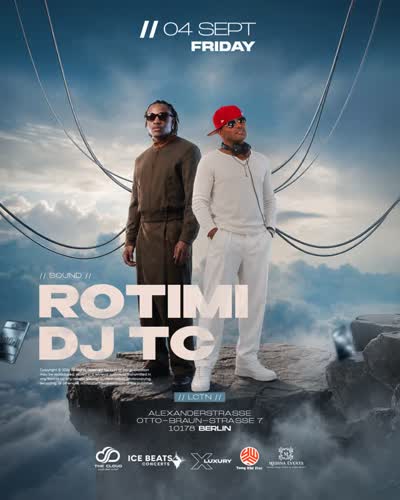 Rotimi in Berlin with DJ TC Berlin