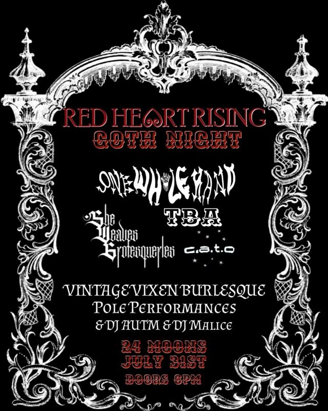 RED HEART RISING GOTH NIGHT