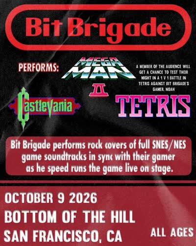 Bit Brigade Performs Mega Man II + Castlevania + Tetris LIVE