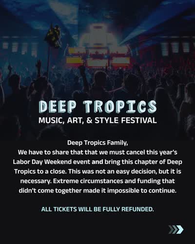 Deep Tropics Labor Day Weekend
