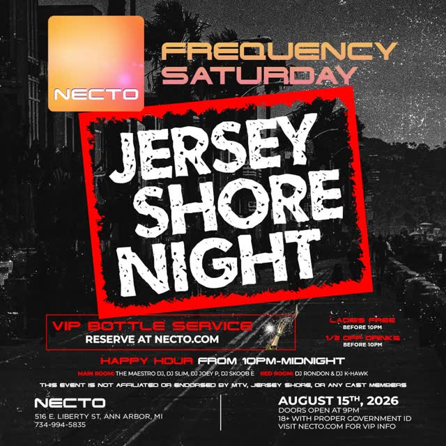 Frequency Saturday Jersey Shore Night