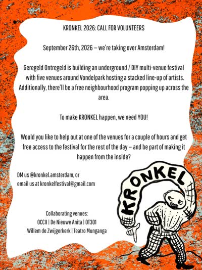 KRONKEL 2026: CALL FOR VOLUNTEERS