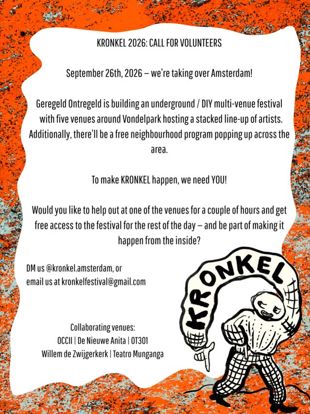 KRONKEL 2026: CALL FOR VOLUNTEERS