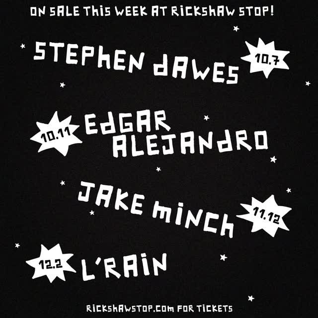 ON SALE THIS WEEK AT RICKSHAW STOP!