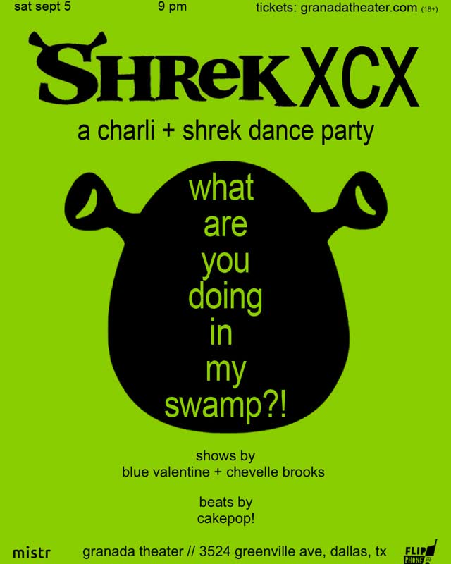 Shrek XCX: a charli + shrek dance party