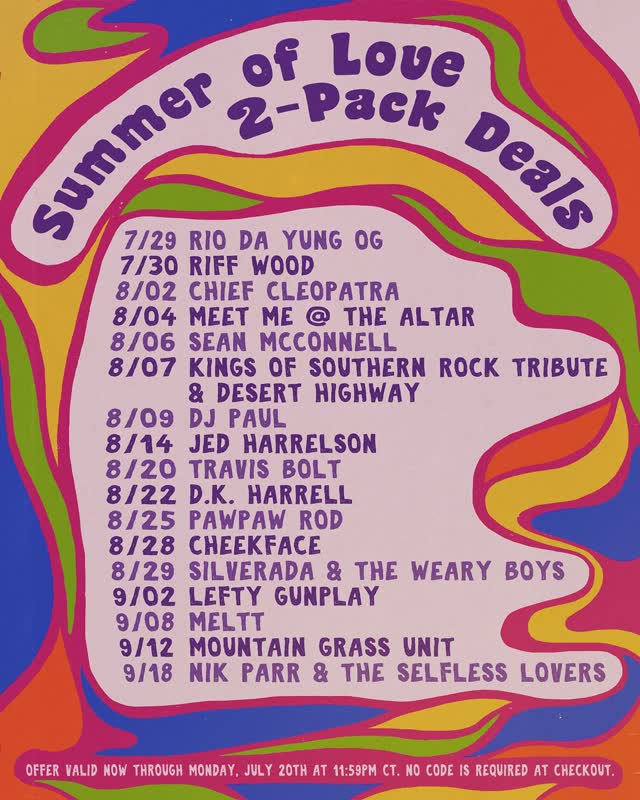 Upcoming shows at Antone’s with a smokin’ hot 2-Pack deal!