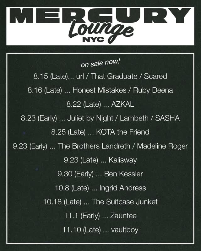 Mercury Lounge NYC on sale now!