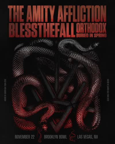 The Amity Affliction with blessthefall, orthodox, and buriedinspring