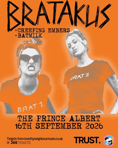 SUPPORT ANNOUNCE: Bratakus, Creeping Embers, Batmilk