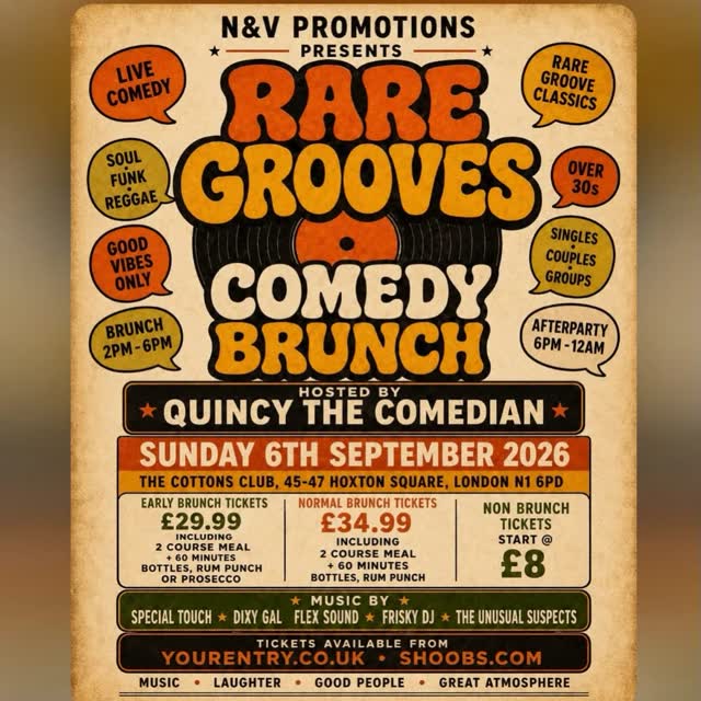 RARE GROOVE COMEDY BRUNCH