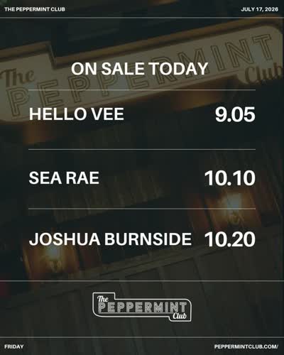 SHOWS ON SALE TODAY: itshellovee